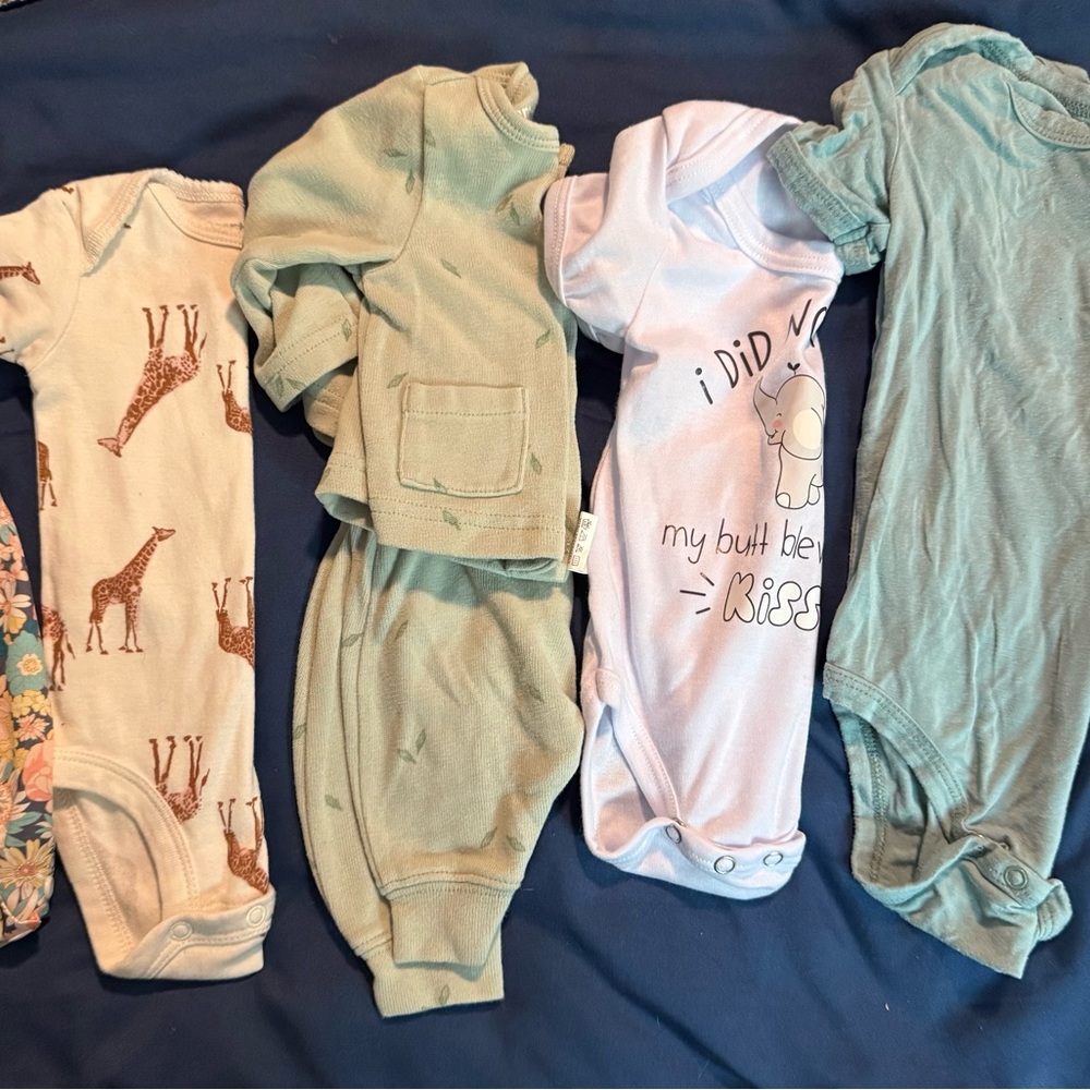 Assorted Baby Onesies and Outfits